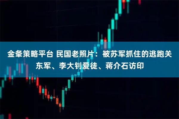 金夆策略平台 民国老照片：被苏军抓住的逃跑关东军、李大钊爱徒、蒋介石访印